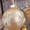 Boule champagne décor fleuri