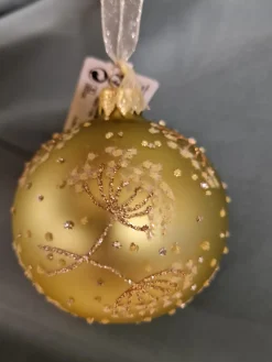 Boule pistache décor pissenlit