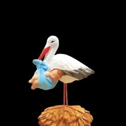 Cigogne au bébé bleu
