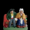 Couple vieux assis