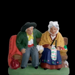 Couple vieux assis