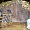 Crèche en bois avec lumière