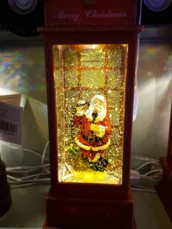 Lanterne – Le Père Noël dans sa cabine téléphonique – modèle n°1