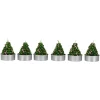 Lot de 6 bougies sapins
