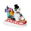 Luge avec un bonhomme de neige- Lemax