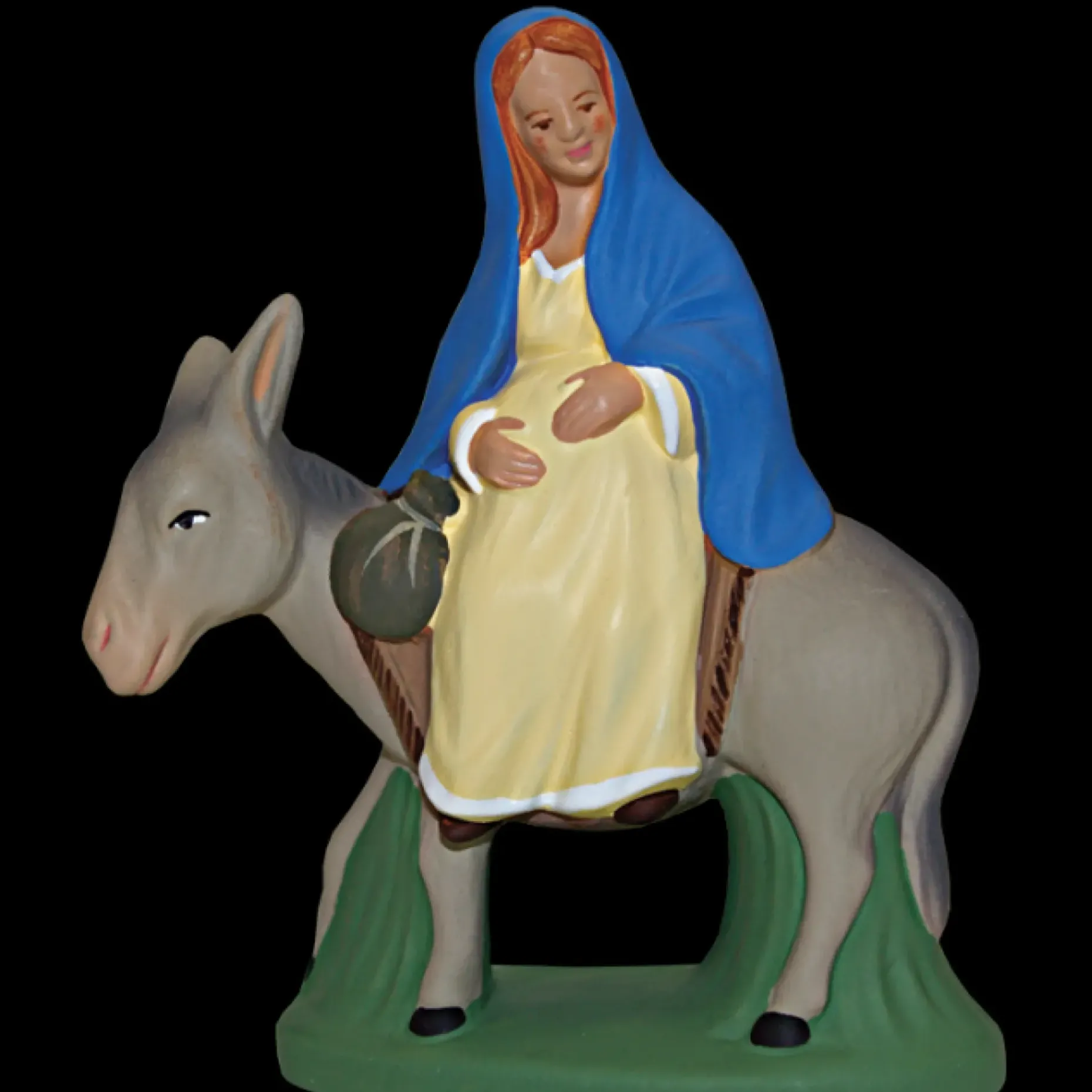 Marie enceinte sur l’âne