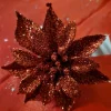 Mini Poinsettia sur pince