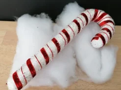 sucre d’orge à suspendre blanc-rouge 35CM