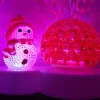 Veilleuse rouge – Bonhomme de neige
