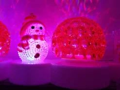 Veilleuse rouge – Bonhomme de neige