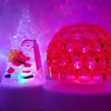 Veilleuse rouge – Père Noël et sapin